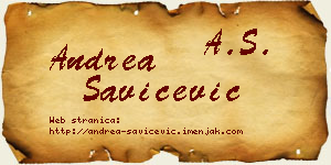 Andrea Savićević vizit kartica